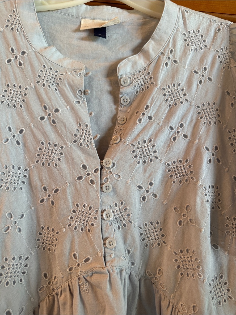 Universal Thread Pale Blue Eyelet Cotton Dress - Picture 4 of 7